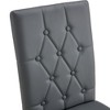 CAVINAS Velvet Armless Chairs, Dining Chairs with Metal Legs, Grid and Buckle Design for Kitchen, Conference Room, Living Room - 2 of 4