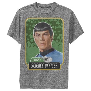 Boy's Star Trek: The Original Series St. Patrick's Day Spock Lucky Science Officer Performance Tee - 1 of 4