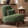 Modern Boucle Fabric Sofa Set - 1 Sofa and 2 chairs with Sleek Wooden Legs for Living Room or Home Office - Morden Fort - 3 of 4