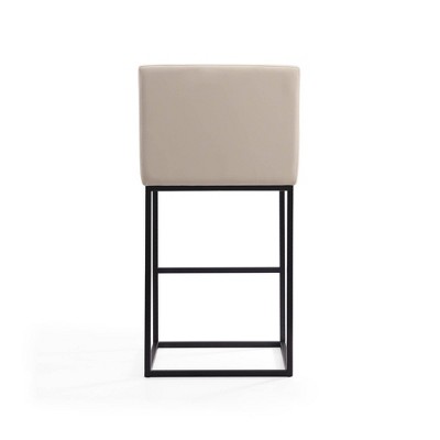 Manhattan Ambassador Cream Leather 42'' Modern Barstool