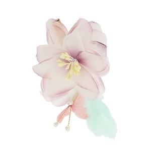 Unique Bargains Flowers Pattern Hair Clip 3.74"x3.15" Lotus Root Purple 1 Pc - 1 of 4