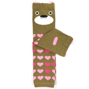 Wrapables Animals and Fun Colorful Baby & Toddler Leg Warmers, Brown Bear - 1 of 2