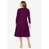 Jessica London Women's Plus Size Long Sleeve Stretch Ponte Dress - 3 of 4