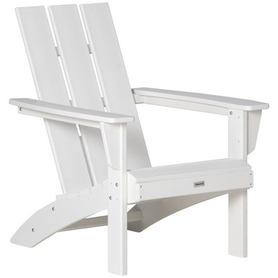 Outsunny Patio Adirondack Chair, Outdoor Plastic Fire Pit Chair, High