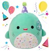 Squishmallows Original 12-Inch Sharon Teal Shark with Party Hat Confetti Belly - Official Jazwares Plush - Gift for Kids, Girls & Boys - 2 of 4