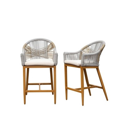 NicBex Set of 2 Bar Stools for Kitchen Island,Counter Bar Stools with Arm and Backrest,Bar Chairs for Dining Rooms,Kitchens Islands