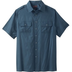Boulder Creek by KingSize Men's Big & Tall Short-Sleeve Pilot Shirt - 1 of 4