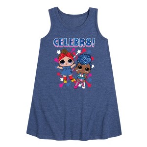 Girls' - LOL Surprise! - 4th of July Graphic Sleeveless Aline Dress - 1 of 4