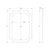 LNC Bathroom Mirrors 33.9-in W x 47-in H Rectangular Silver Dual-Tone Framed Wall Mirror,Black/Gold - 3 of 4