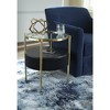 Signature Design by Ashley Nedman Contemporary Black & Gold Accent Table with Bluetooth Speaker - 2 of 4