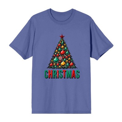 Christmas Tree Adult Crew Neck Short Sleeve Tee