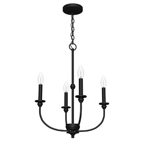 Hunter Fans Southcrest 4 - Light Chandelier in  Flat Matte Black - 1 of 1