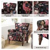Set of 2 Araceli Traditional Wooden Upholstered Floral Armchair with Wingback and Nailhead Trim | ARTFUL LIVING DESIGN - 4 of 4