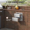 VEVOR Outdoor Kitchen Drawers 14W x 14.3H x 23D Inch, Flush Mount Double BBQ Drawers Stainless Steel with Handle, BBQ Island Drawers,Silver - 4 of 4