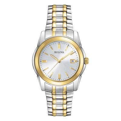 Bulova Men's Classic Two-Tone Stainless Steel 3-Hand Date Quartz Watch, 38mm