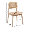 Nordlys Set of 2 Solid Wood Dining Chairs Exotic Boho Dining Room - 4 of 4