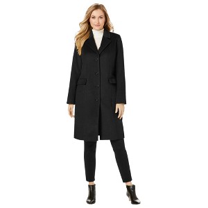 Jessica London Women's Plus Size Notch Collar Wool Coat - 1 of 4