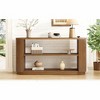 ORRD Slim Console Table with Open Shelf, Modern Entryway Table with Wood Grain for Living Room & Hallway, 14.17" Depth - 4 of 4