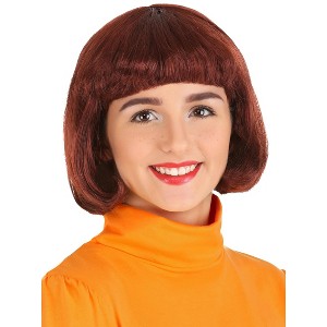 HalloweenCostumes.com One Size Fits Most Women Women's Velma Scooby Doo Wig, Brown - 1 of 4
