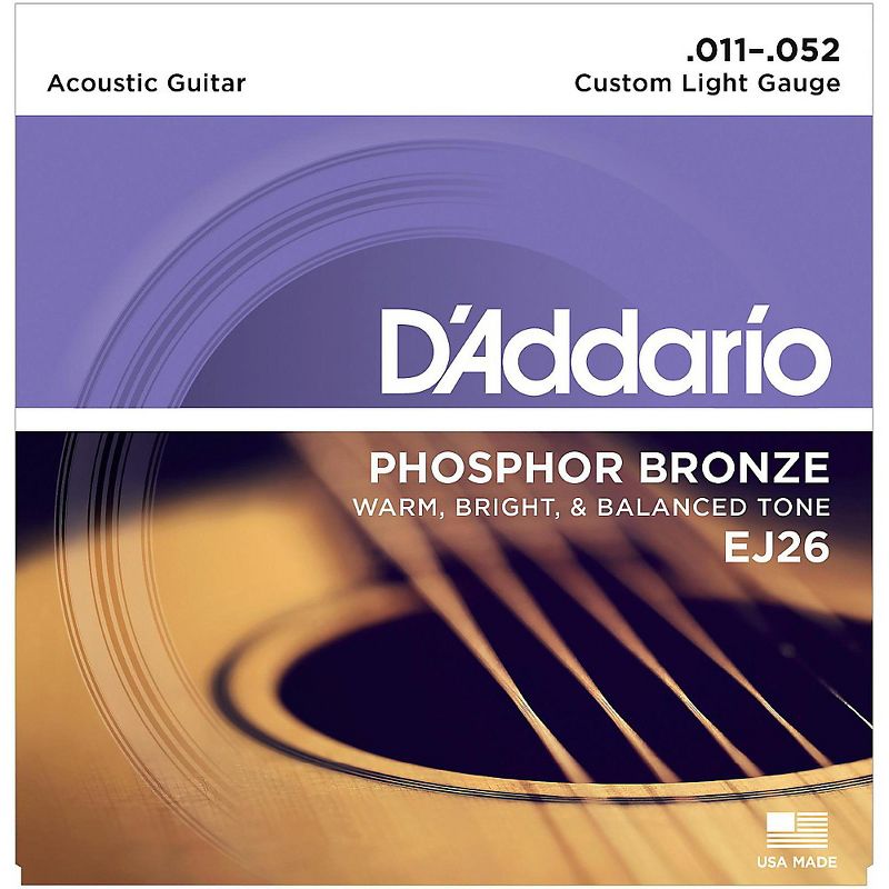 D'Addario EJ26 Phosphor Bronze Custom Light Acoustic Guitar Strings, 1 of 7