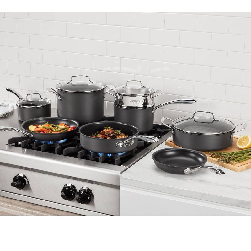 Cuisinart Classic 13pc Hard Anodized Cookware Set Silver/Black, 5 of 9