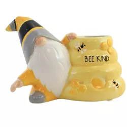 Home & Garden 6.0" Bee Hive Planter Bee Kind Gnome Bumble Transpac  -  Planters