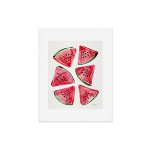 16" x 20" Cat Coquillette Watermelon Slices Wall Art Print Pink - society6: Modern Food & Drink Decor, Digital Artwork - 1 of 4