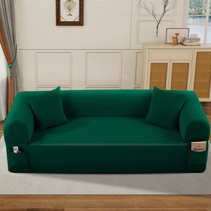 Racxily Spring Sofa with High-Quality Fabric, Pillows & Storage - Pocketed Springs, High-Density Foam, for Living Room, Apartment or Studics,Green. - 1 of 4