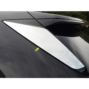QAA is Compatible with 2017-2020 Cadillac XT5 2 Piece Stainless Sliding Rear Window Trim Accents RW57260 - 1 of 4