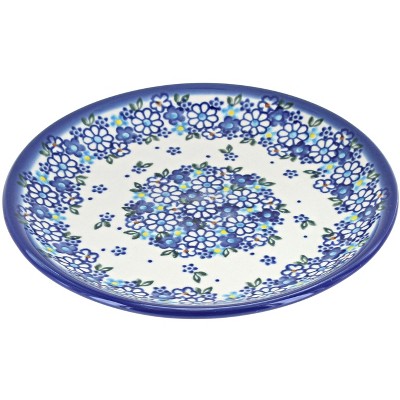 Blue Rose Polish Pottery Daisy Maze Small Dessert Plate