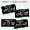 Big Dot of Happiness Mardi Gras - Masquerade Party Game Scratch Off Dare Cards - 22 Count - 3 of 4