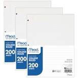 Mead Notebook Filler Paper, College Ruled, 200 Sheets Per Pack, 3 Packs