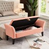 CAVINAS 51.5" Shoe Bench with Storage, Tufted Bed Bench with Storage, Elegant Upholstered Bench for Bedroom, Living Room - 4 of 4