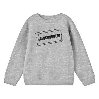 Blockbuster Black Logo Junior's Gray Sweatshirt