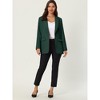 Hobemty Women's Long Sleeve 1 Button Notch Lapel Collar Blazer - 3 of 4