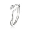 RS Pure by Ross-Simons Diamond Snake Bypass Ring in Sterling Silver - 3 of 4
