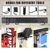 Heavy-Duty Wall Mount Tool Organizer with 8 Hooks & 2 Straps for Garage, Shed & Garden (13-Piece Set) - 2 of 4
