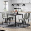 34.7"Dining Chairs Set of 4, Modern Kitchen Dining Room Chairs, PU Dining Chair Black - 2 of 4