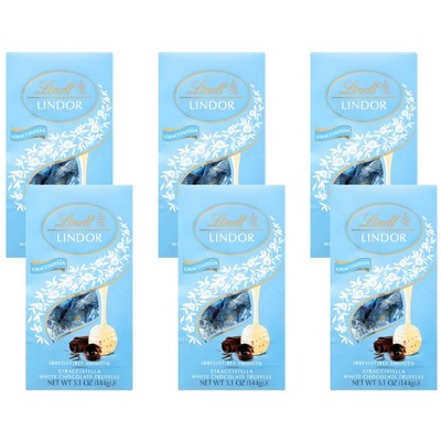 Lindt Truffle Stracciatella White Chocolate Truffles - 6 bags, 5.1 oz each