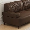 Luck Live Contemporary 86.4" Leather Sofa, Modern Living Room Combination Sofa Brown - 4 of 4