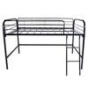 NicBex Twin  Loft Bed with Guardrail,Metal Loft Bed Frame with Ladder,Bed Frame for Adults,Kids,Box Spring Not Required,Black - 4 of 4