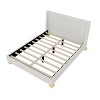 NicBex Queen/King Upholstered Bed Frame with Boucle Wingback Headboard,Platform Bed Frame with Round Wooden Legs,No Box Spring Needed,Easy Assembly - 4 of 4