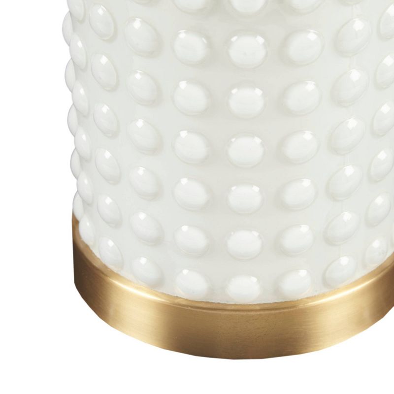 Grace Ivy Textured Dot Table Lamp (Includes LED Light Bulb) White/Gold - Ink+Ivy, 1 of 9
