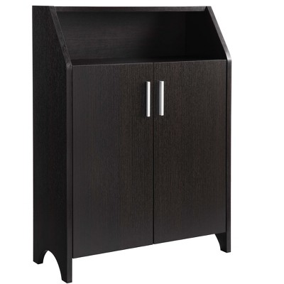 NicBex Shoe Cabinet with 2 Doors and Adjustable Shelves Farmhouse 4-Tier Shoe Storage Organizer Cabinet for Entryway,Hallway