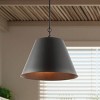 Industrial Farmhouse Iron LED Pendant Oil Rubbed Bronze - JONATHAN Y - image 2 of 4