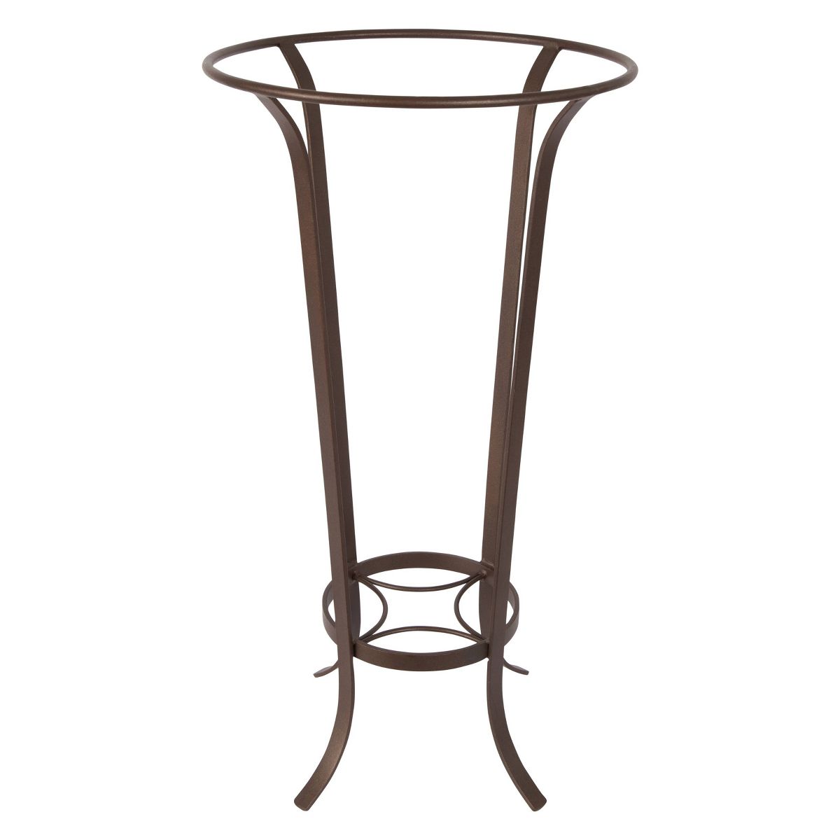 Tulip Iron Plant Stand Roman Bronze - Achla Designs: Freestanding Metal Planter Holder, Indoor/Outdoor Use, 28" Tall - thumbnail 2