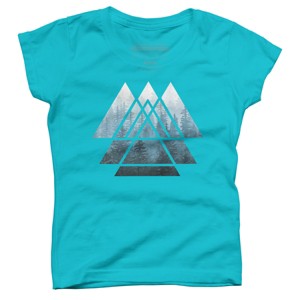 Girl's Design By Humans Misty Forest Sacred Geometry By Maryedenoa T-Shirt - 1 of 3