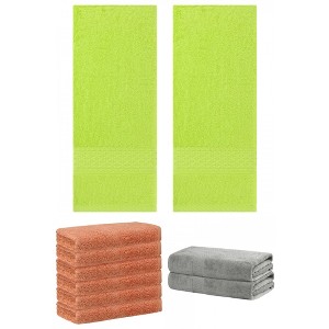 REGALWOVEN Absorbent Solid Bath Hand Face Cloths Cotton Towels 3 Piece Sets - 1 of 4