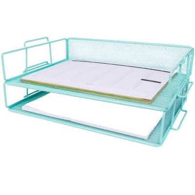 Blu Monaco Fontvieille Stackable  Paper Tray - Set of 2 - Letter Size