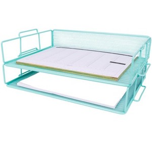 Blu Monaco Fontvieille Stackable  Paper Tray - Set of 2 - Letter Size - 1 of 4